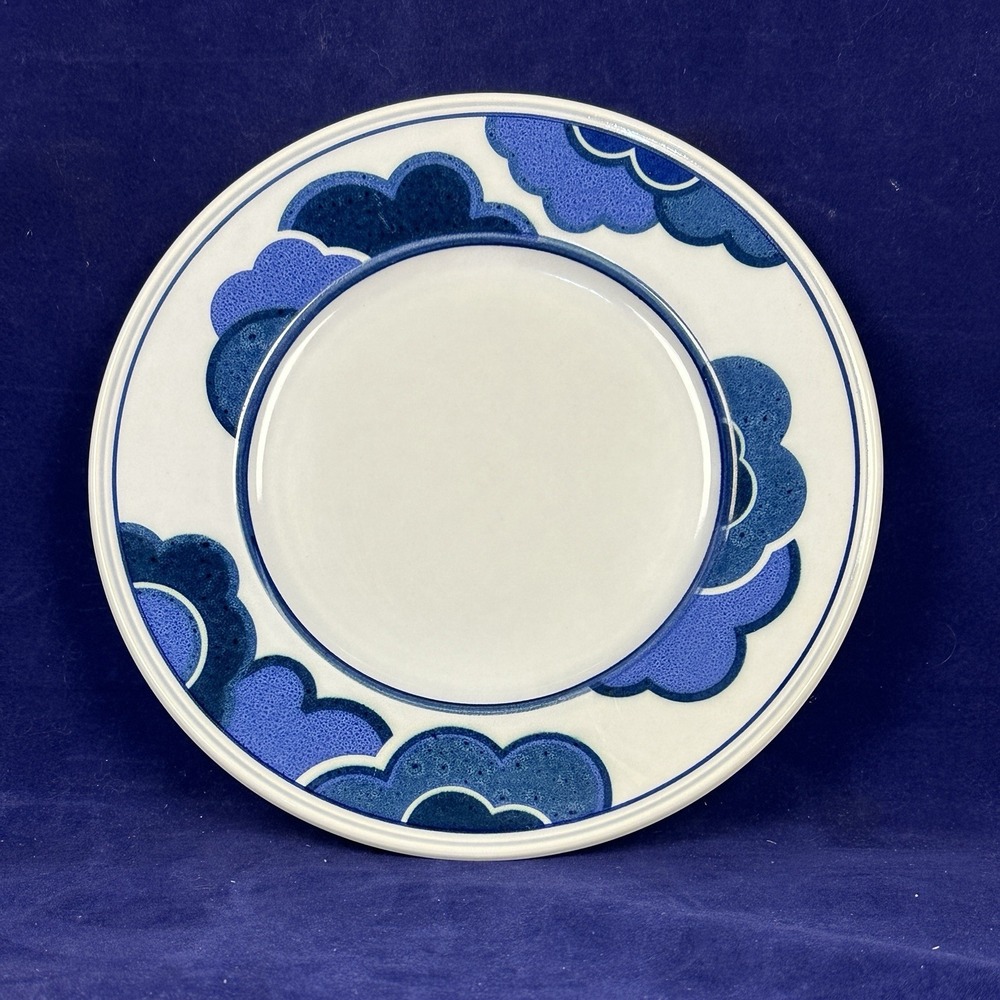 Villeroy & Boch Mettlach Blue Cloud Salad Plate Germany Vitro Pozellan Floral